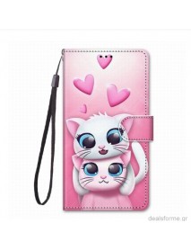 Θήκη Samsung Galaxy S8 Flip Cover-Love Pink Cats