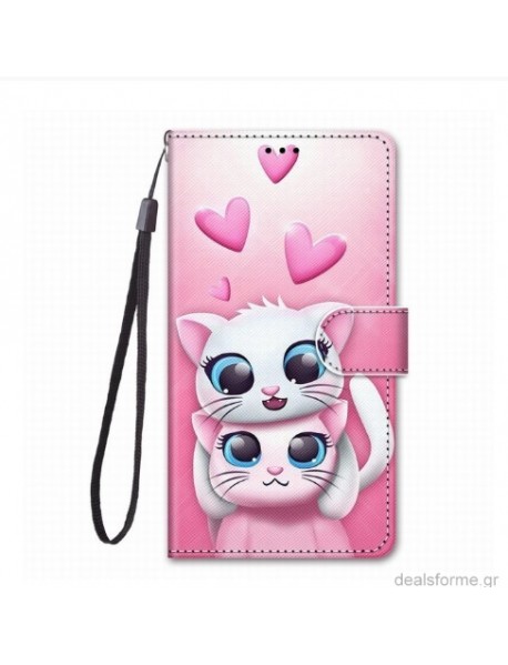 Θήκη Samsung Galaxy S8 Flip Cover-Love Pink Cats