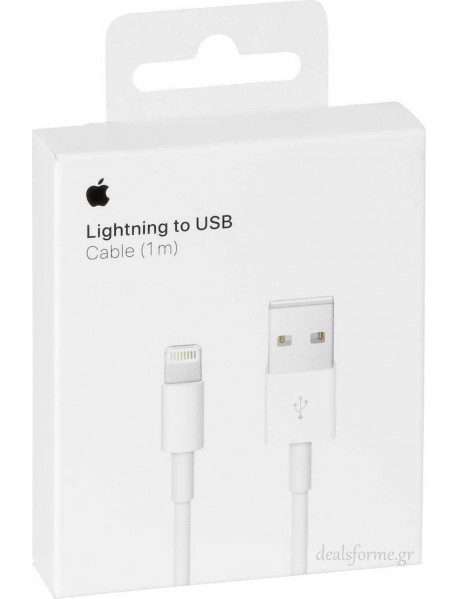 Καλώδιο φόρτισης Apple Regular USB to Lightning Cable Λευκό 1m (MQUE2ZM/A)