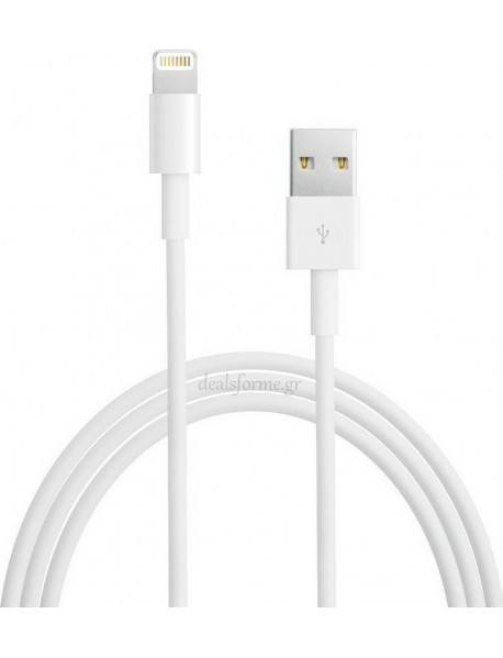 Καλώδιο φόρτισης Apple Regular USB to Lightning Cable Λευκό 1m (MQUE2ZM/A)