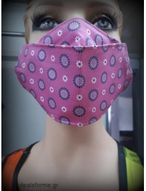 Μάσκα προστασίας Pink Flowers
