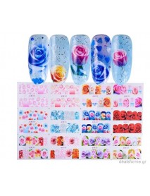 Water Stickers Full Nails Roses
