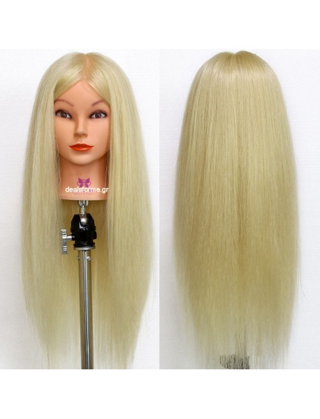 Εκπαιδευτική Κούκλα 100% Φυσική τρίχα (Blonde)-70cm