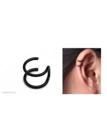 Κρίκος ear cuff-Black(για μη τρυπημένο αφτί)